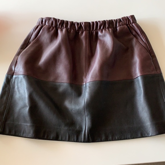 Vince two tone leather skirt - Picture 4 of 7